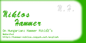 miklos hammer business card